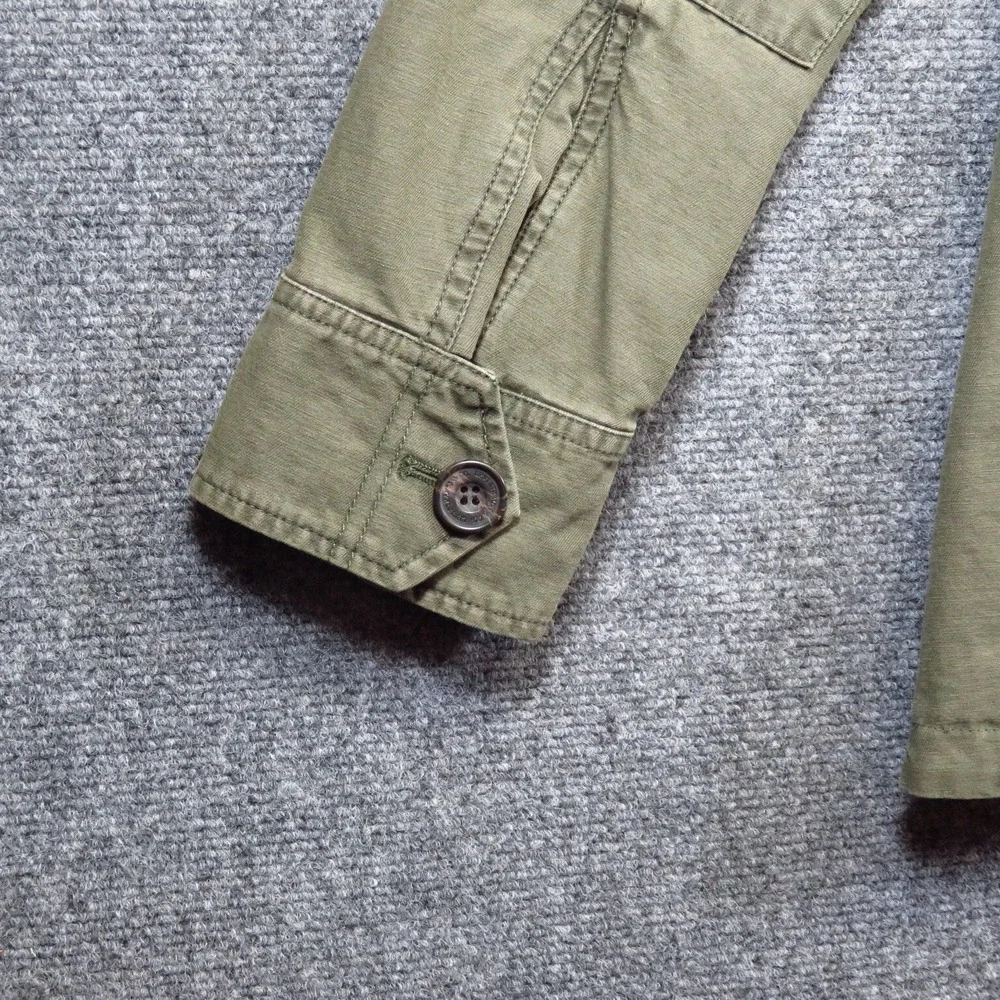 Levi Quilt Lined Canvas Jacket Insulated Hooded Anorak Zip Up M 38 Chest Strauss